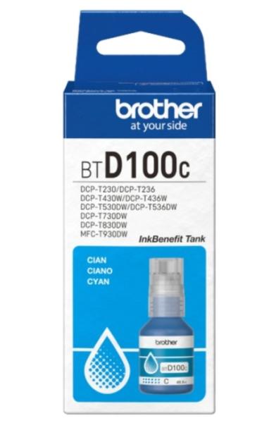 Мастило за Brother BTD100C, MFC-T930DW, DCP-T830DW/T730DW/T530DW/T430W, DCP-T230, Cyan -  5 000 pages