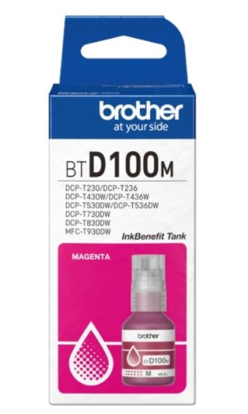 Мастило за Brother BTD100M, MFC-T930DW, DCP-T830DW/T730DW/T530DW/T430W, DCP-T230, Magenta -  5 000 pages