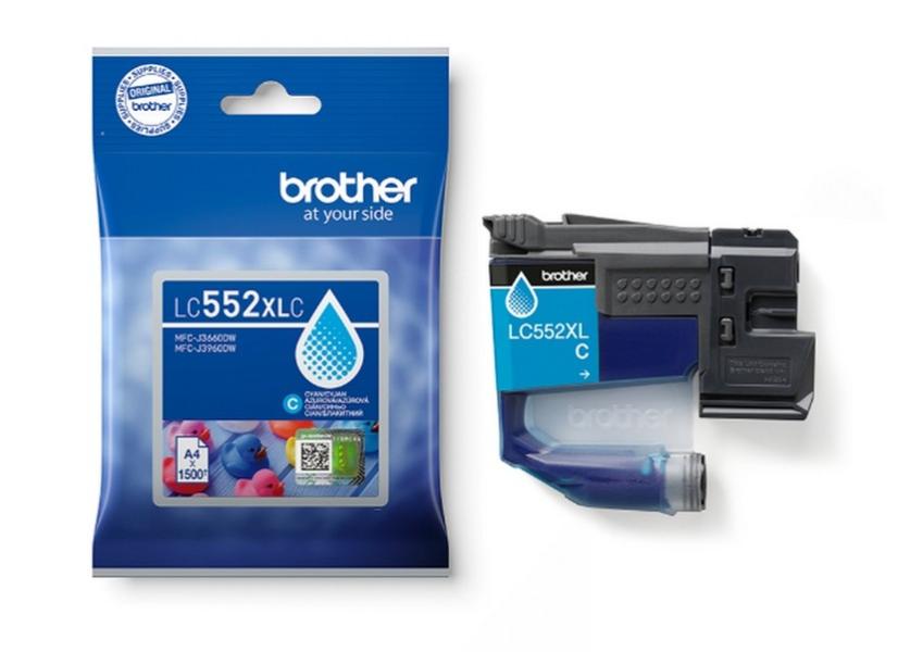 Консуматив за Brother LC-552XLC, MFC-J3660DW, MFC-J3960DW, Cyan - 1 500 pages