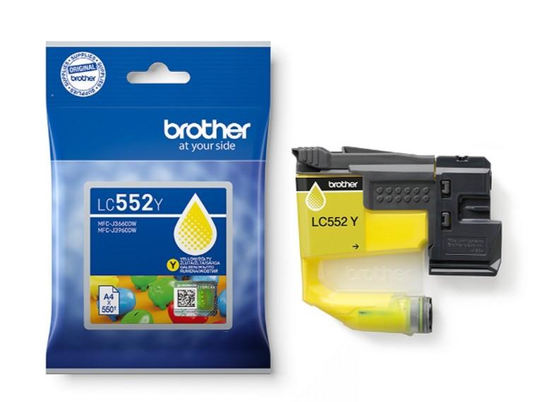 Консуматив за Brother LC-552Y, MFC-J3660DW, MFC-J3960DW, Yellow - 550 pages