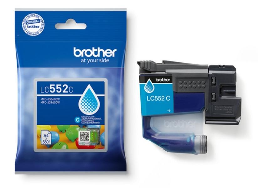 Консуматив за Brother LC-552C, MFC-J3660DW, MFC-J3960DW, Cyan - 550 pages