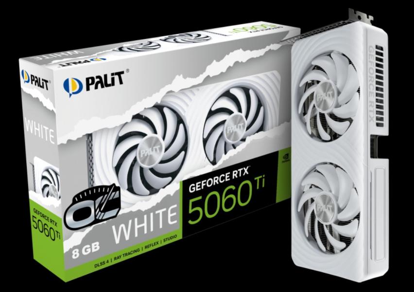 Видео карта PALIT nVIDIA GeForce RTX 5070 Ti White OC 8GB GDDR7, 128-bit, HDMI, 3x DP