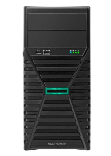 Сървър HPE ProLiant ML30 Gen11, Intel Xeon E-2434 4C (3.4 / 5.0 GHz, 12MB Cache), 32GB DDR5, 2x960GB SSD, 4 x LAN Gigabit Ethernet , 800W 80 PLUS Titanium