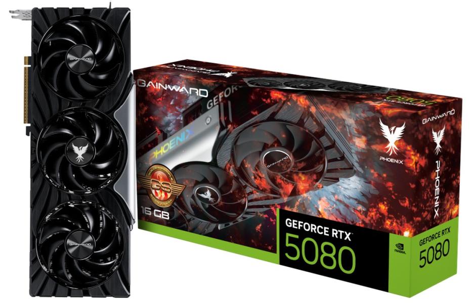 Видео карта GAINWARD NVIDIA GeForce RTX 5080 Phoenix GS 16GB GDDR7, 256-bit, HDMI, 3x DP