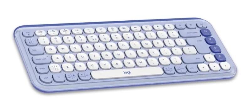 Клавиатура Logitech POP Icon Keys Lilac & Off White, Bluetooth, QWERTY, International/UK подредба, лилава
