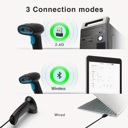 Баркод скенер SE, TD-U4WB, 1D, 2D, QR четец, Wireless, Bluetooth, USB