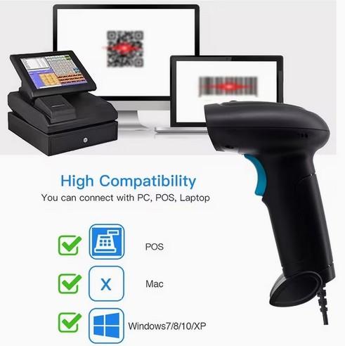 Баркод скенер SE, TD-U4WB, 1D, 2D, QR четец, Wireless, Bluetooth, USB