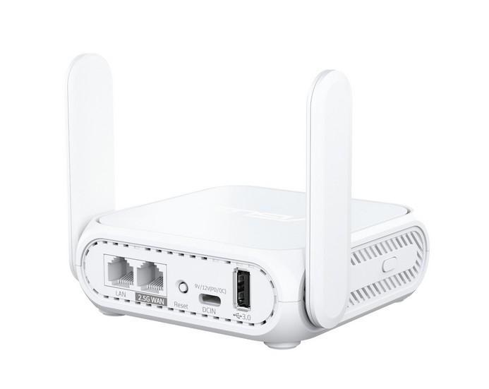 Рутер ASUS RT-BE58 GO WiFi 7, 3G / 4G LTE, BE3600, 2.4 / 5 GHz, 688+2882 Mbps, 1x LAN1Gbps, WAN 1x 2.5Gbps, 1x USB-A 3.0, 1x USB Type-C