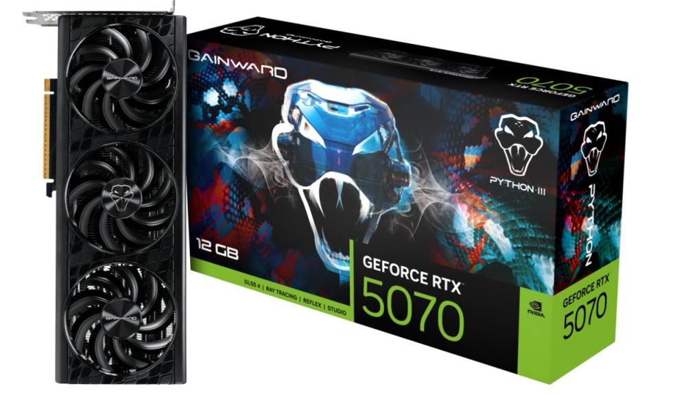 Видео карта Gainward nVIDIA GeForce RTX 5070 Python III 12GB GDDR7 192-bit, HDMI, 3x DP