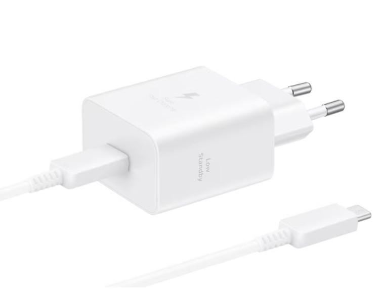 Зарядно устройство SAMSUNG 45W, USB-C, кабел 1.8м, White