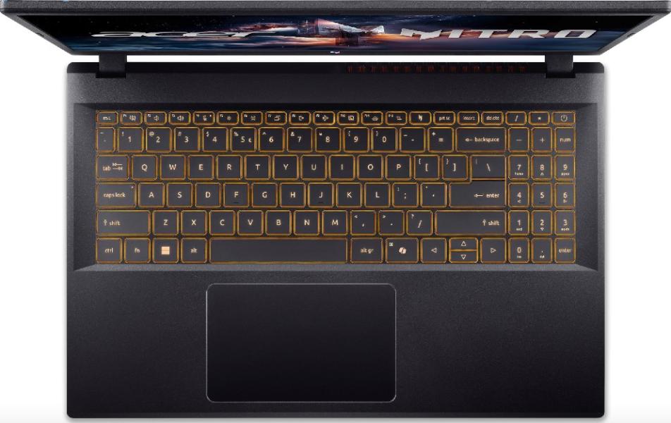 Лаптоп Acer Nitro V15 ANV15-52-722K, Intel Core i7-13620H (2.4 / 4.90 GHz, 24 MB cache), 15.6'' (39.62 cm) FHD IPS, NVIDIA GeForce RTX 5060 8GB GDDR7 DLSS 4, 32GB DDR4, 1TB M.2 NVMe SSD, Free DOS