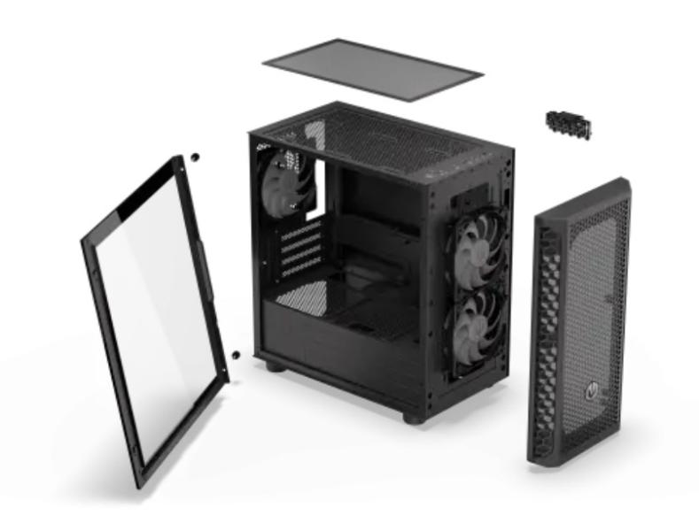 Кутия ENDORFY Signum M30 ARGB, Middle Tower, 2 x USB-A 3.2, 1 x USB Type-C , microATX / mini-ITX