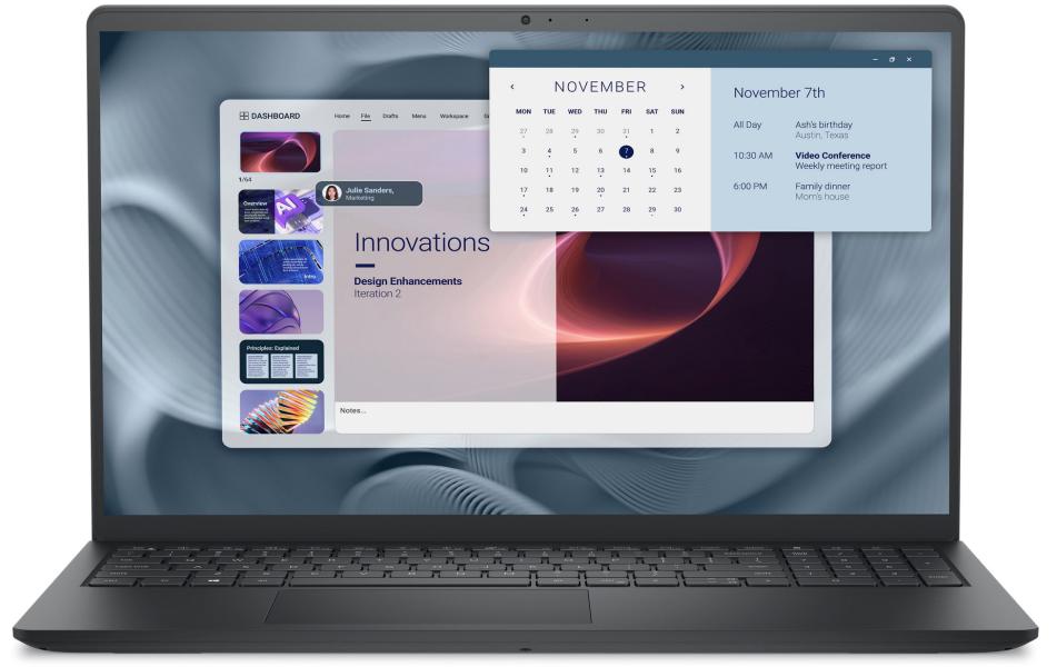 Лаптоп Dell Pro 15 Essential PV15250, Intel Core i5-1334U 10C (0.90 - 4.60 GHz, 12 MB cache), 15.6'' (39.62 cm) FHD IPS LED, Intel Iris Xe Graphics, 16GB (1x16GB) DDR5, 512 GB M.2 NVMe SSD, WiFi+BT, Cam+Mic, BG Non Backlit KBD, FPR, Windows 11 Pro