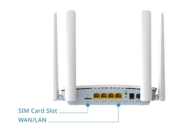 Рутер D-Link G403C, 4G LTE N300 Wi-Fi, 3 x LAN ports, 1 x WAN/LAN port