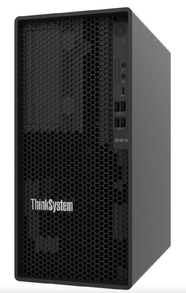 Сървър Lenovo ThinkSystem ST45 V, AMD EPYC 4124P 4C (3.8 / 5.1GHz 16MB, 65W, AM5),1x 16GB DDR5 UDIMM, 1x 2TB HDD, 1x 1GbE, 1x 500W