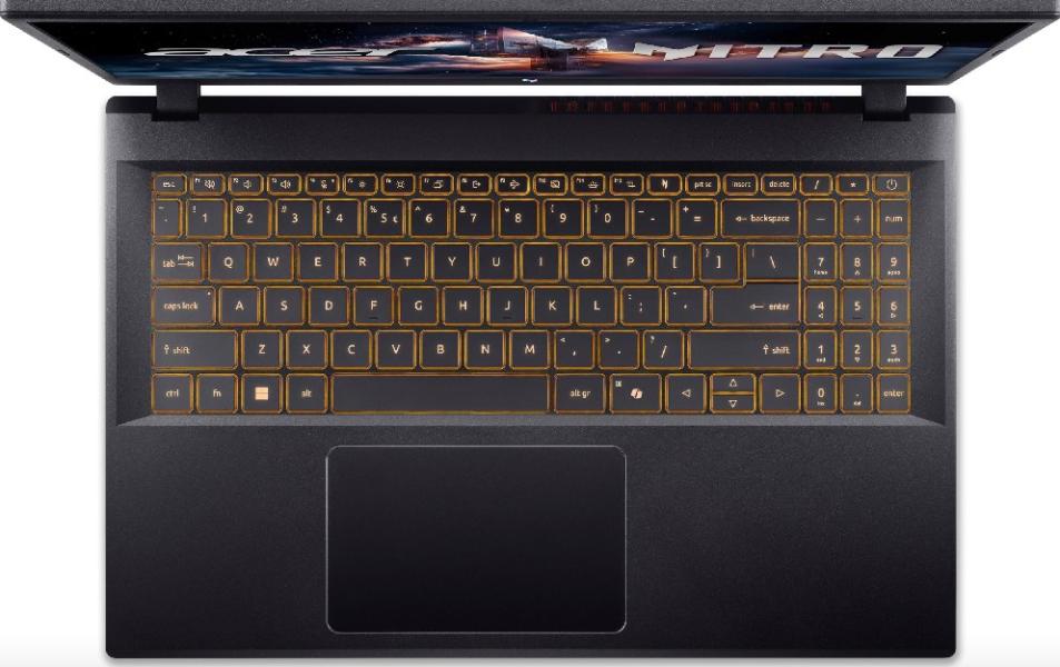 Лаптоп Acer Nitro V15 ANV15-52-74V3, Intel Core i7-13620H 10C (1.80 / 4.90 GHz, 24MB Cache), 15.6'' (39.62 cm) FHD IPS Display, NVIDIA GeForce RTX 5050 8GB GDDR7 DLSS 4, 32GB DDR4, 1TB M.2 NVMe SSD,  Free DOS