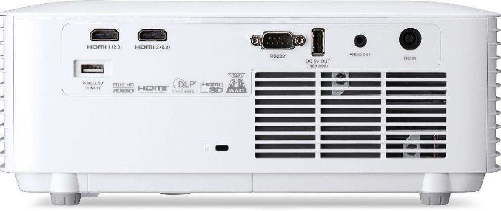 Мултимедиен проектор, Acer Projector PL2520pi, DLP, 1080p, Lm Laser 3500000:1, Speaker 15W, Wi-Fi, USB, HDMI, PC Audio 3.5mm, RS232, White