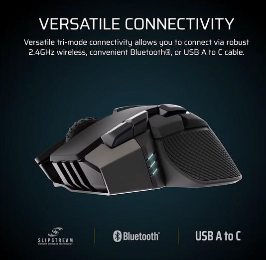 Геймърскa мишка Corsair Ironclaw Wireless SE, Bluetooth, MARKSMAN 26K (26,000 DPI)