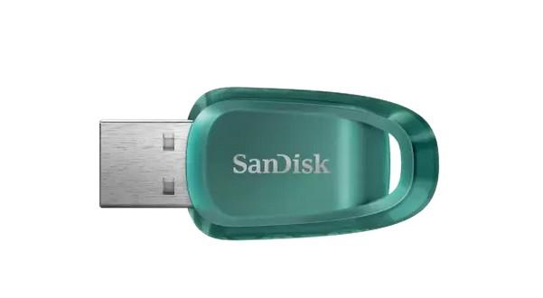 USB памет SanDisk Ultra ECO 128GB, USB 3.2, зелена