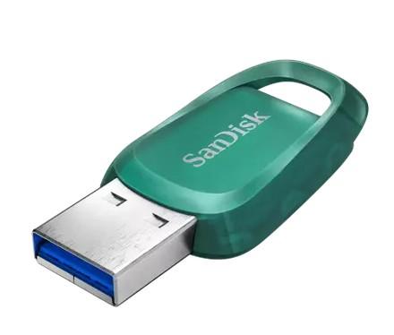 USB памет SanDisk Ultra ECO 64GB, USB 3.2, зелена
