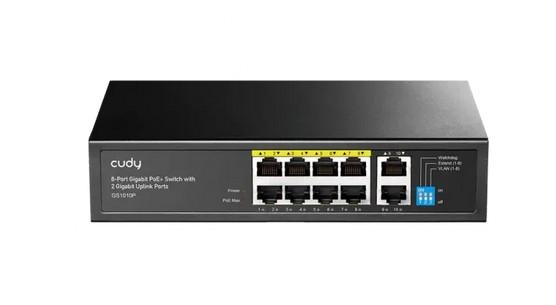 Суич Cudy GS1010P V3.0 , 8-портов 10/100/1000 Mbps RJ 45, 2xUplink порта