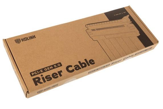 Кабел Kolink PCIe 5.0 Riser Cable, 180 градуса, 300mm, Черен