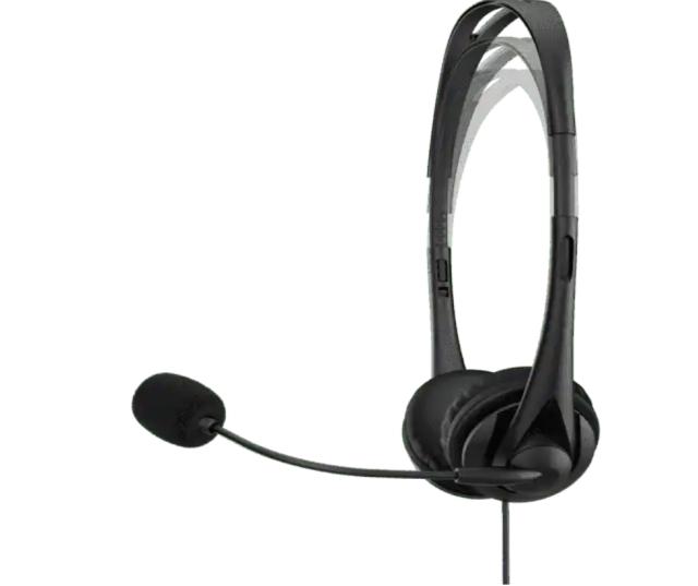 Слушалки HP Stereo Headset 428H5AA, микрофон, шумопотискащи, USB, Черни