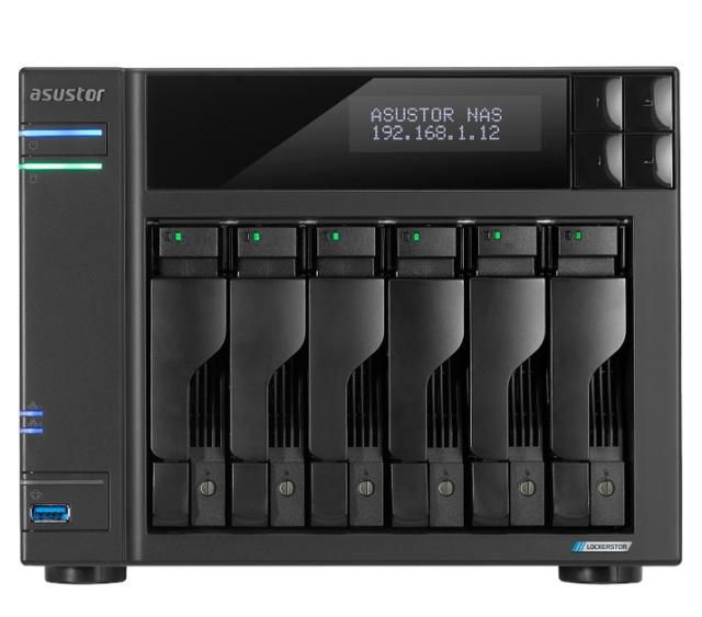 Мрежов сторидж Asustor Lockerstor  AS6706, 6 Bay NAS, Intel Jasper Lake Quad-Core 2.0GHz, 8GB RAM DDR4, 2.5GbEx2, M.2 SSD Slots x 4 (Diskless), USB 3.2 Gen 2x2, Toolless installation, with hot-swappable tray, hardware encryption, MyArchive, EZ connec
