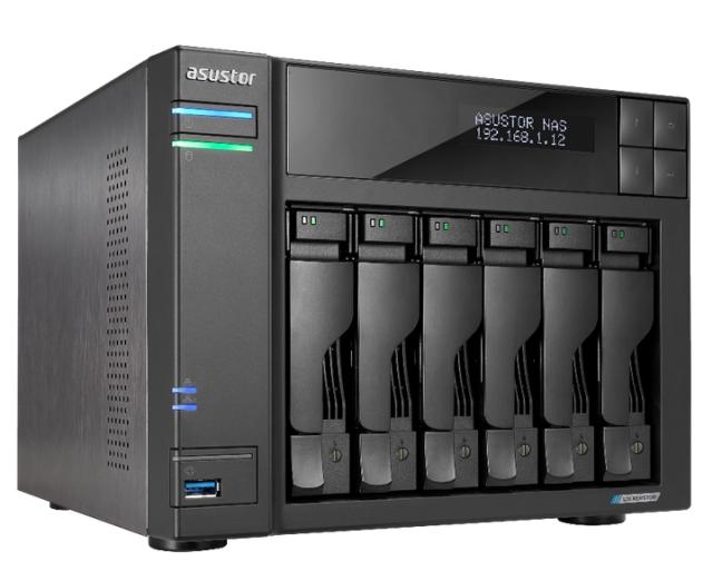 Мрежов сторидж Asustor Lockerstor  AS6706, 6 Bay NAS, Intel Jasper Lake Quad-Core 2.0GHz, 8GB RAM DDR4, 2.5GbEx2, M.2 SSD Slots x 4 (Diskless), USB 3.2 Gen 2x2, Toolless installation, with hot-swappable tray, hardware encryption, MyArchive, EZ connec