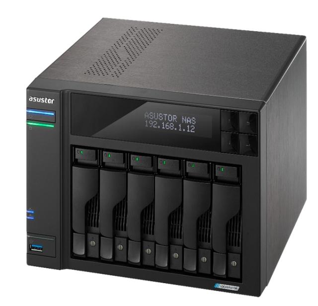 Мрежов сторидж Asustor Lockerstor  AS6706, 6 Bay NAS, Intel Jasper Lake Quad-Core 2.0GHz, 8GB RAM DDR4, 2.5GbEx2, M.2 SSD Slots x 4 (Diskless), USB 3.2 Gen 2x2, Toolless installation, with hot-swappable tray, hardware encryption, MyArchive, EZ connec
