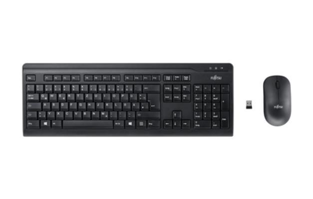 Комплект клавиатура и мишка Fujitsu LX410 Wireless, безжични, USB, Черен