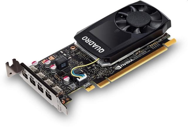 Видео карта Fujitsu NVIDIA Quadro P1000 4GB, Connectors: 4x miniDP, PCIe x16, without adapter cables, includes FH- and LP bracket