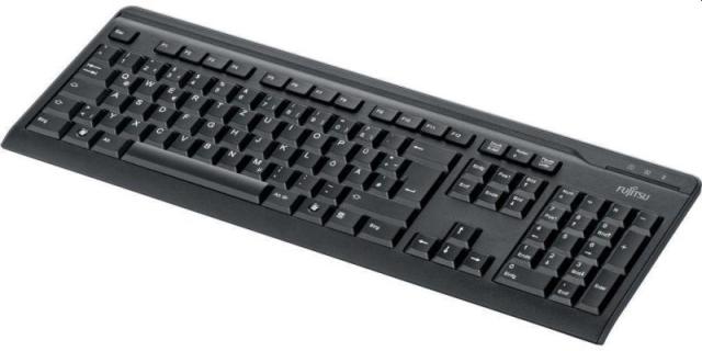 Клавиатура Fujitsu KB410, slim, черна, USB