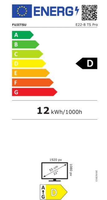 Монитор Fujitsu DISPLAY E22-8 TS Pro, EU E-Line 54.6cm(21.5')wide Display IPS,LED, matt black DP, DVI, VGA, DP cable