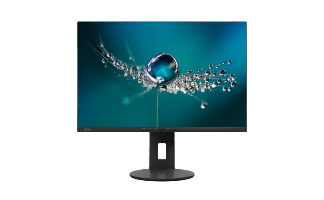 Монитор Fujitsu DISPLAY B2410 WS, 24" UWide, LED, B-Line, IPS, 5ms, 1000:1, 300 cd/m2, 1920x1200 16:10, 1x DisplayPort 1.2, 1xHDMI 1.4, 1xDVI-D (HDCP), 1x D-SUB, 4xUSB, 6-in-1 St, Sp.2x2W, Height adj.150mm, Rot. 90°,Tilt angle -5°/+35°, Swivel angle 