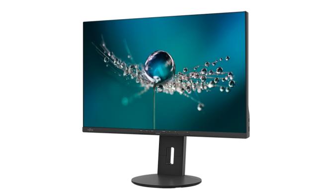 Монитор Fujitsu DISPLAY B2410 WS, 24" UWide, LED, B-Line, IPS, 5ms, 1000:1, 300 cd/m2, 1920x1200 16:10, 1x DisplayPort 1.2, 1xHDMI 1.4, 1xDVI-D (HDCP), 1x D-SUB, 4xUSB, 6-in-1 St, Sp.2x2W, Height adj.150mm, Rot. 90°,Tilt angle -5°/+35°, Swivel angle 