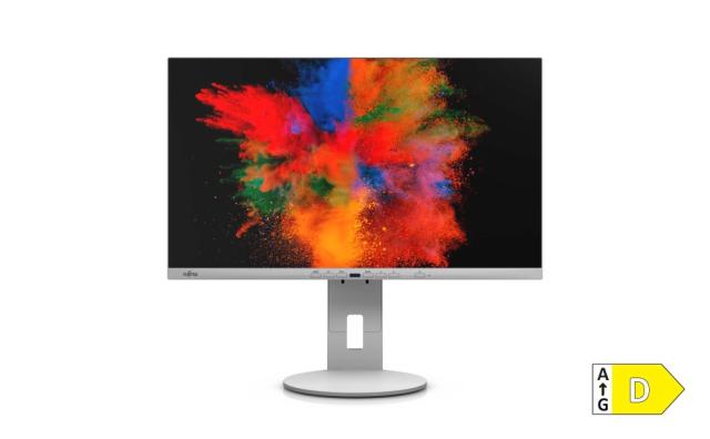 Монитор Fujitsu DISPLAY P2410 WE Wide 24",LED, PL, IPS, 5ms, 1000:1, 300cd/m2, 1920x1200 16:10, 1xDP Out(Daisy Chain), 1xDP1.2, 1xHDMI1.4, 4xUSB, 1xUSB-C 95W, 1xGB LAN, 6-in-1 stand, Sp.2x2W, Heig adj.150mm,Rot.90°,Tilt angle -5°/+35°, Sw.angle 345°,