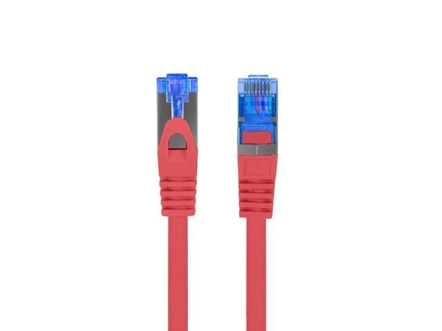 Кабел Lanberg patch cord CAT.6A FTP LSZH CCA 0.5m Fluke Passed, red