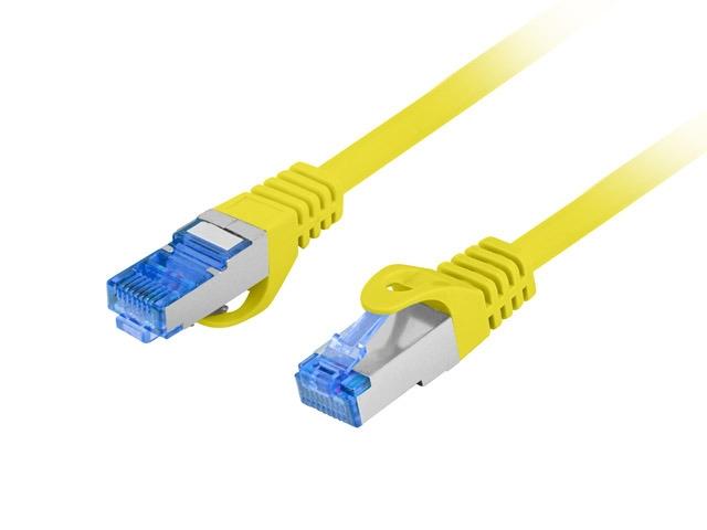 Кабел Lanberg patch cord CAT.6A FTP LSZH CCA 1.5m Fluke Passed, yellow