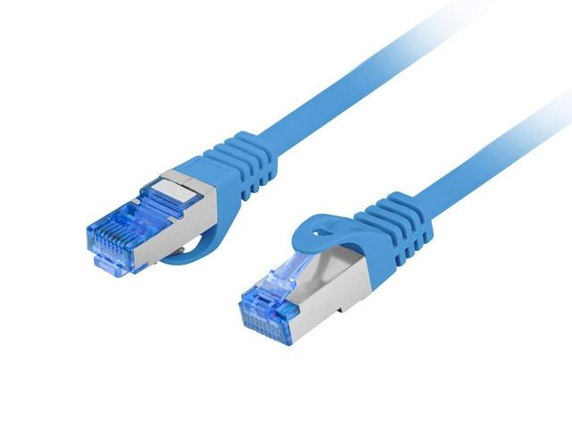 Кабел Lanberg patch cord CAT.6A FTP LSZH CCA 10m Fluke Passed, blue