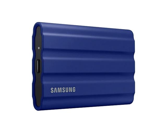 Външен диск Samsung Portable  SSD M.2 (NVMe) T7 Shield 1TB , USB 3.2 Gen2, Rugged, IP65, Read 1050 MB/s Write 1000 MB/s, Blue, MU-PE1T0R/EU