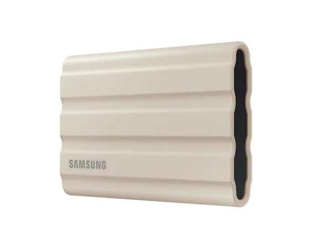 Външен диск Samsung Portable  SSD M.2 (NVMe)  T7 Shield 1TB , USB 3.2 Gen2, Rugged, IP65, Read 1050 MB/s Write 1000 MB/s, Beige, MU-PE1T0K/EU