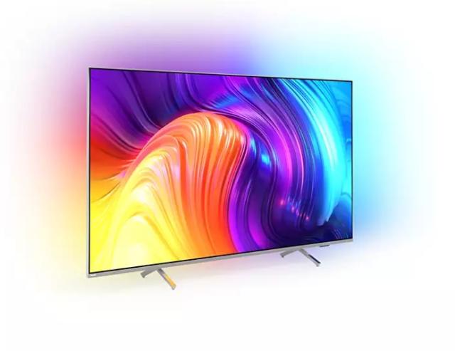 Телевизор Philips 50PUS8507/12, 50" THE ONE, UHD 4K LED 3840x2160, DVB-T2/C/S2, Ambilight 3, HDR10+, HLG, Android 11, Dolby Vision, Dolby Atmos, Quad Core P5 Perfec with Al, 60Hz, 16GB, BT 5.0, HDMI, 2xUSB, Cl+, 802.11ac, Lan, 20W RMS, V Sticks Stand