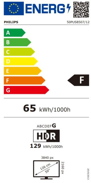 Телевизор Philips 50PUS8507/12, 50" THE ONE, UHD 4K LED 3840x2160, DVB-T2/C/S2, Ambilight 3, HDR10+, HLG, Android 11, Dolby Vision, Dolby Atmos, Quad Core P5 Perfec with Al, 60Hz, 16GB, BT 5.0, HDMI, 2xUSB, Cl+, 802.11ac, Lan, 20W RMS, V Sticks Stand