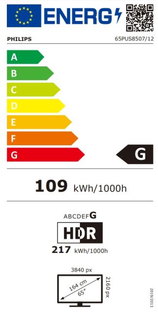 Телевизор Philips 65PUS8507/12, 64.5" THE ONE, UHD 4K LED 3840x2160, DVB-T2/C/S2, Ambilight 3, HDR10+, HLG, Android 11, Dolby Vision, Dolby Atmos, Quad Core P5 Perfec with Al, 60Hz, 16GB, BT 5.0, HDMI, 2xUSB, Cl+, 802.11ac, Lan, 20W RMS, V Sticks Sta