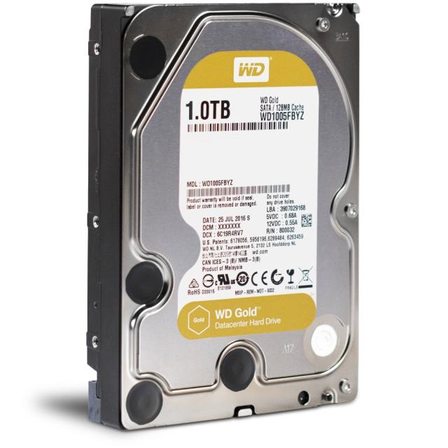 Твърд диск Western Digital Gold Datacenter HDD 1 TB - SATA 6Gb/s  7200 rpm 128MB