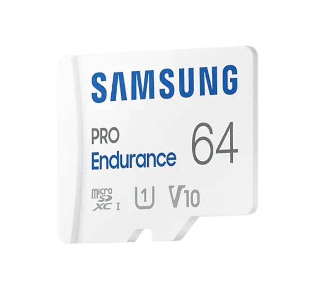 Карта памет Samsung PRO Endurance, microSDHC, UHS-I, 64GB, Адаптер, Class10, Waterproof