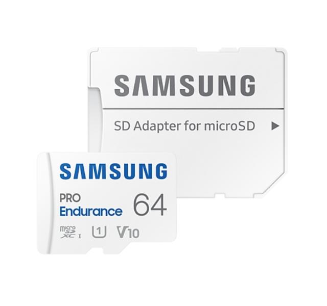 Карта памет Samsung PRO Endurance, microSDHC, UHS-I, 64GB, Адаптер, Class10, Waterproof