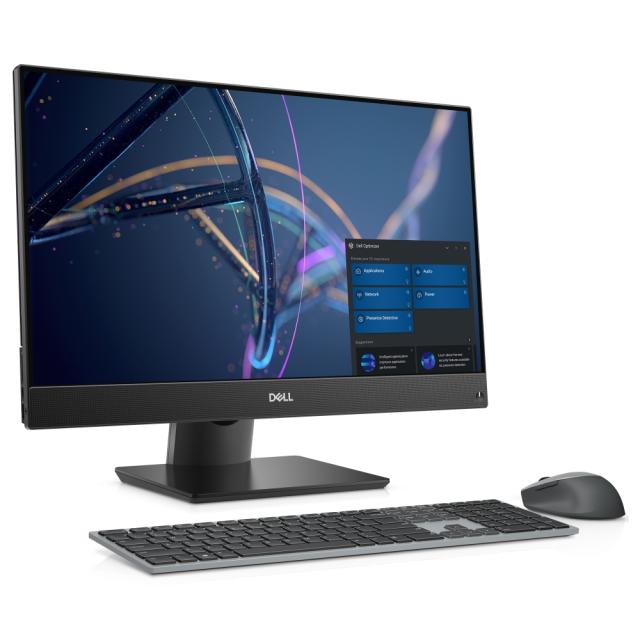 Настолен компютър - всичко в едно Dell Optiplex 5400 AIO, Intel Core i5-12500 (18MB/3.0GHz to 4.6GHz), 23.8" FHD (1920x1080) Touch, 8GB (1x8GB) DDR4, 256GB SSD PCIe M.2, Integrated Graphics, Adj Stand, IR Camera, WiFi 6E, BT, Wireless KB&Mouse, Win11