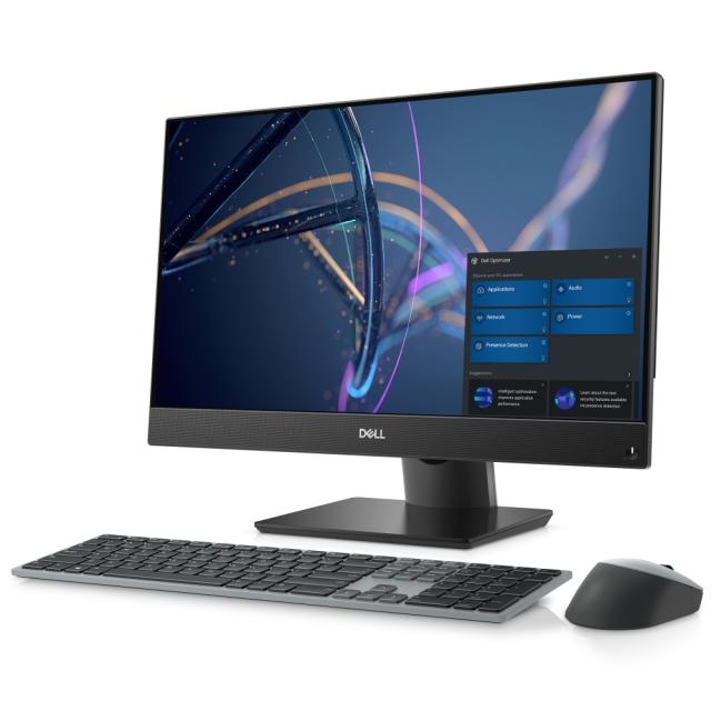 Настолен компютър - всичко в едно Dell Optiplex 5400 AIO, Intel Core i5-12500 (18MB/3.0GHz to 4.6GHz), 23.8" FHD (1920x1080) Touch, 8GB (1x8GB) DDR4, 256GB SSD PCIe M.2, Integrated Graphics, Adj Stand, IR Camera, WiFi 6E, BT, Wireless KB&Mouse, Win11